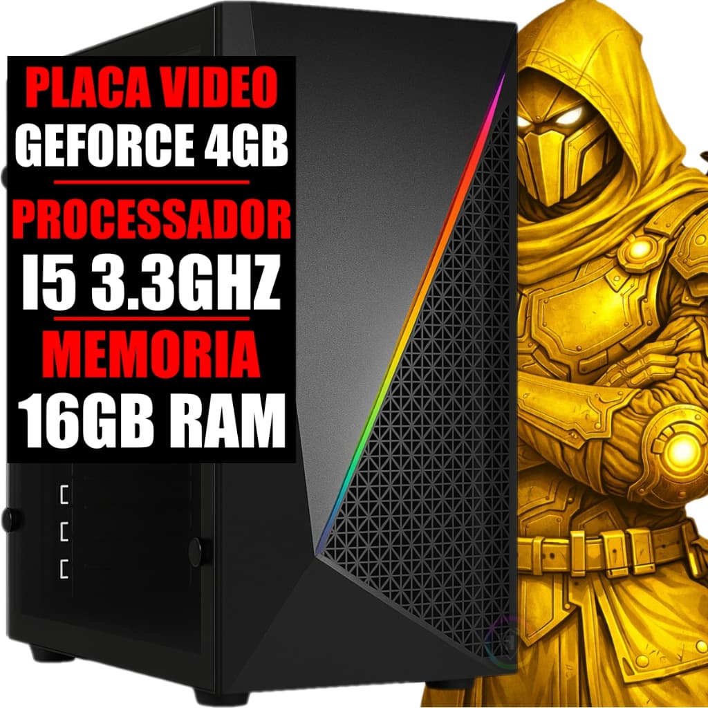 PC GAMER NVIDIA GEFORCE 4GB, INTEL CORE I5, 16GB RAM, SSD 480GB
