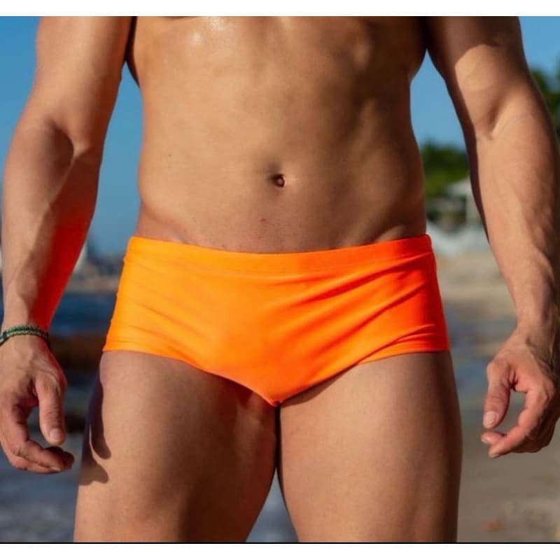 Sunga Masculina Laranja Neon | Modelo Tradicional