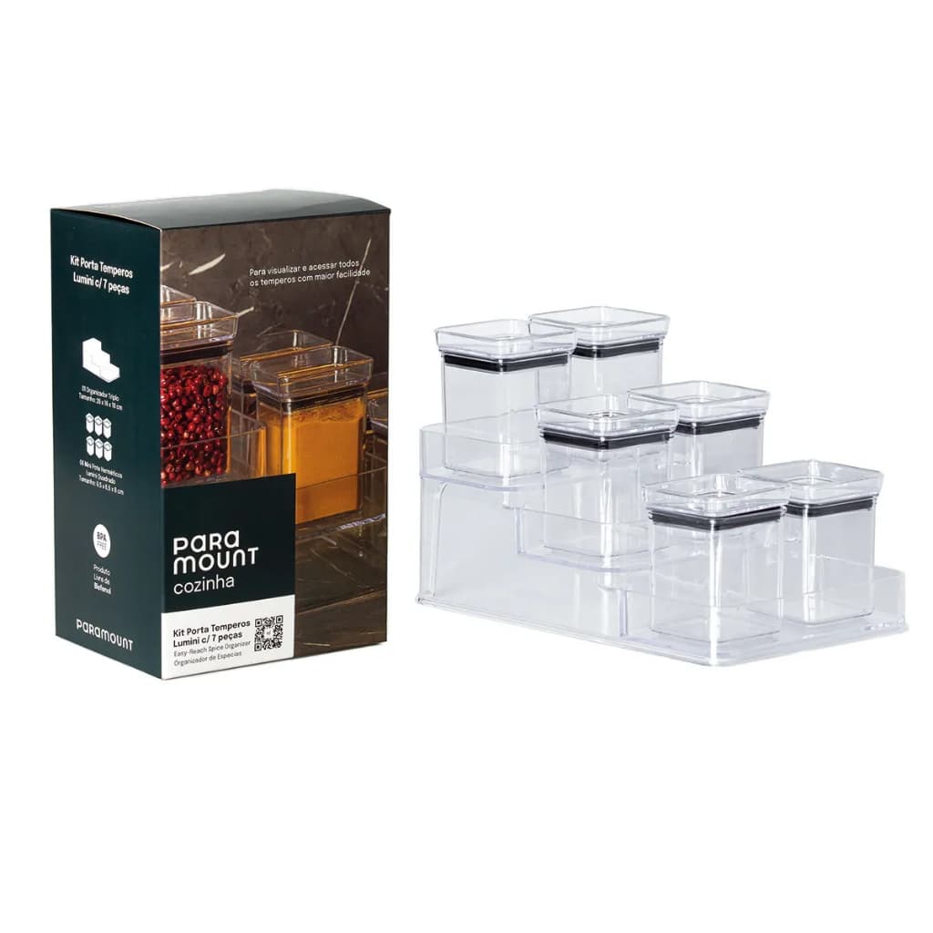 Kit Porta Temperos Lumini 7 Peças