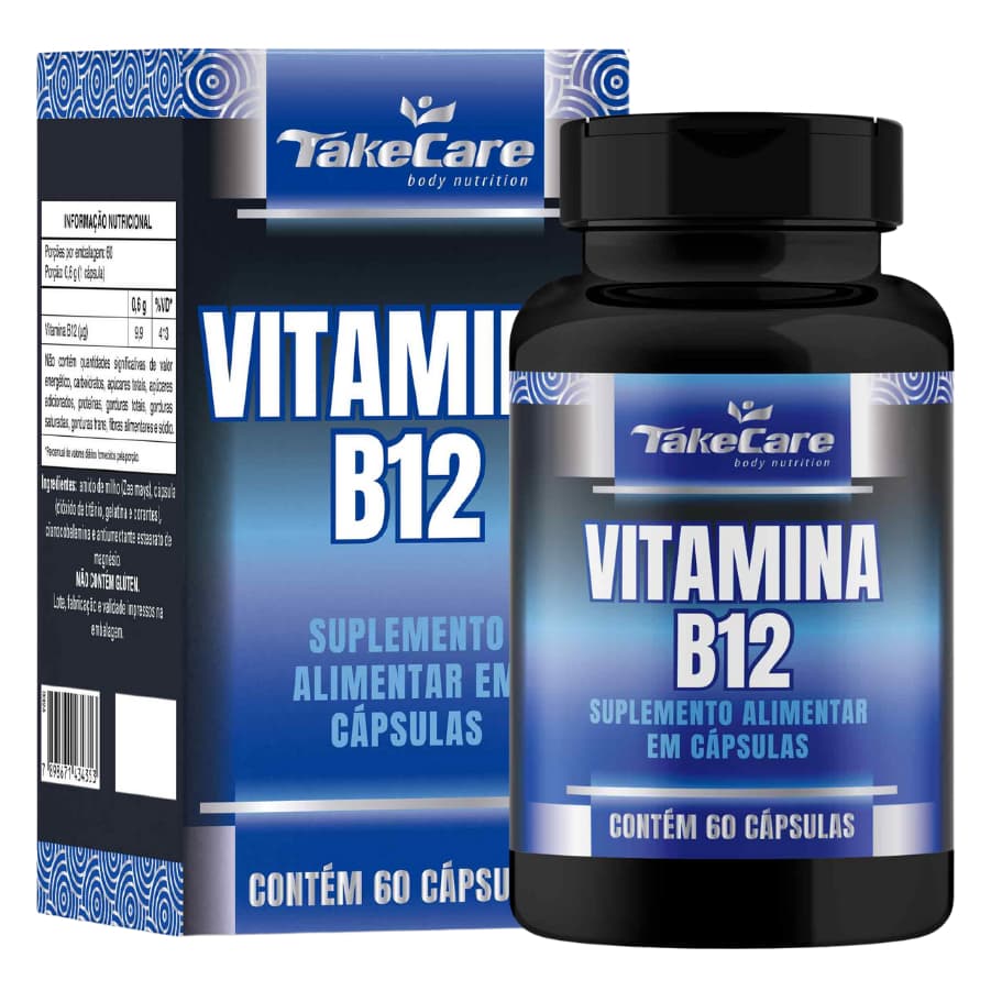 Vitamina B12 Take Care 60 Cápsulas - Suporte para Energia e Imunidade