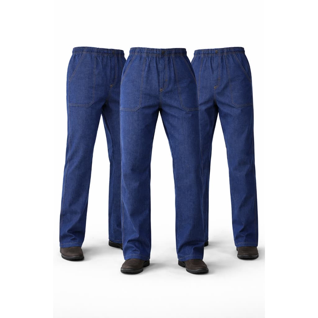 Kit 3 Calças Jeans Grosso Trabalho Pesado Uniforme Reforçada Básica Muito Resistente Obra Manutenção