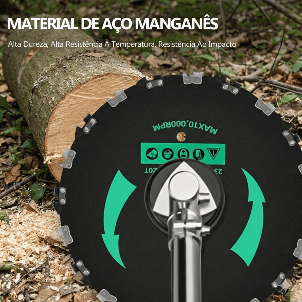 Disco Para Roçadeira Stihl Lamina Com Dentes De Corrente Motosserra