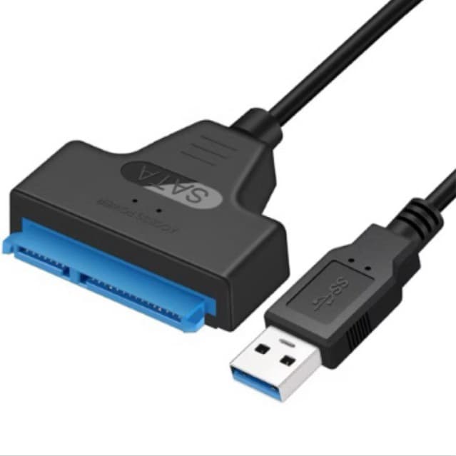 Kit 5 unidades cabo sata usb 3.0 25cm com entrada de fonte 12v adaptador para hd /ssd sata 3,5/2,5