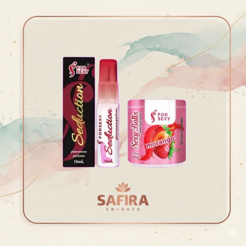 Perfume Feminino Seduction Feromonio Atrai  Sedução 15ml + Bolinha Explosiva Sx Balls Aroma 03 und