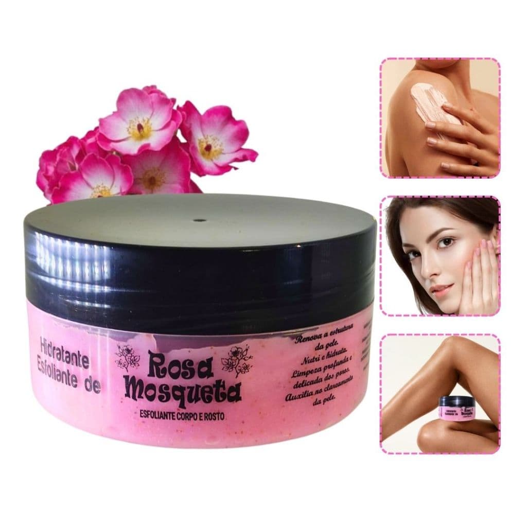 Esfoliante Hidratante Rosa Mosqueta | Clareia Manchas, Remove Células Mortas
