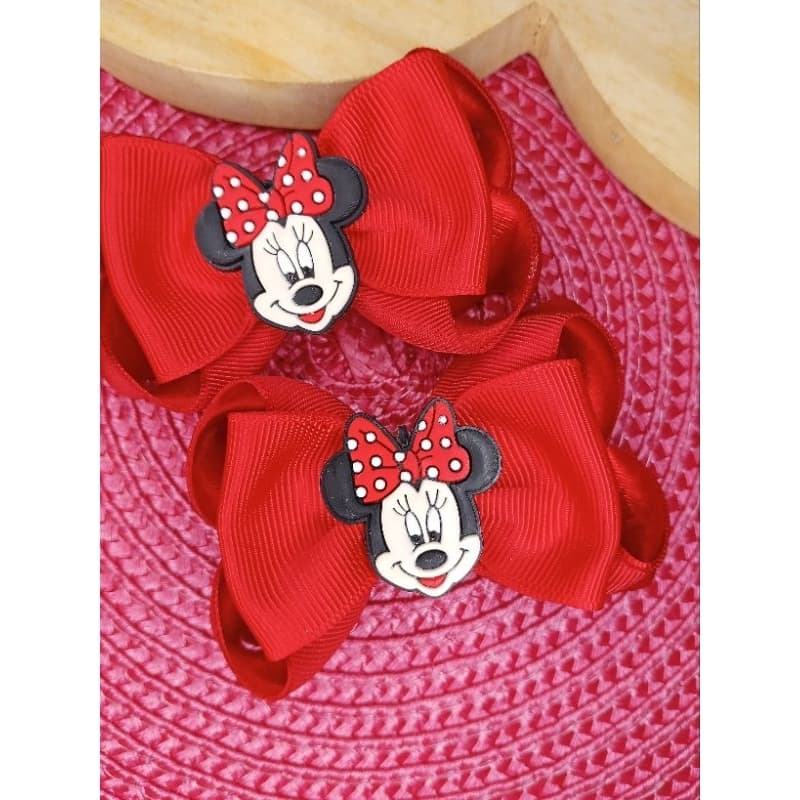 🎀 Laço Infantil Minnie Vermelha – Parzinho Encantador 🎀