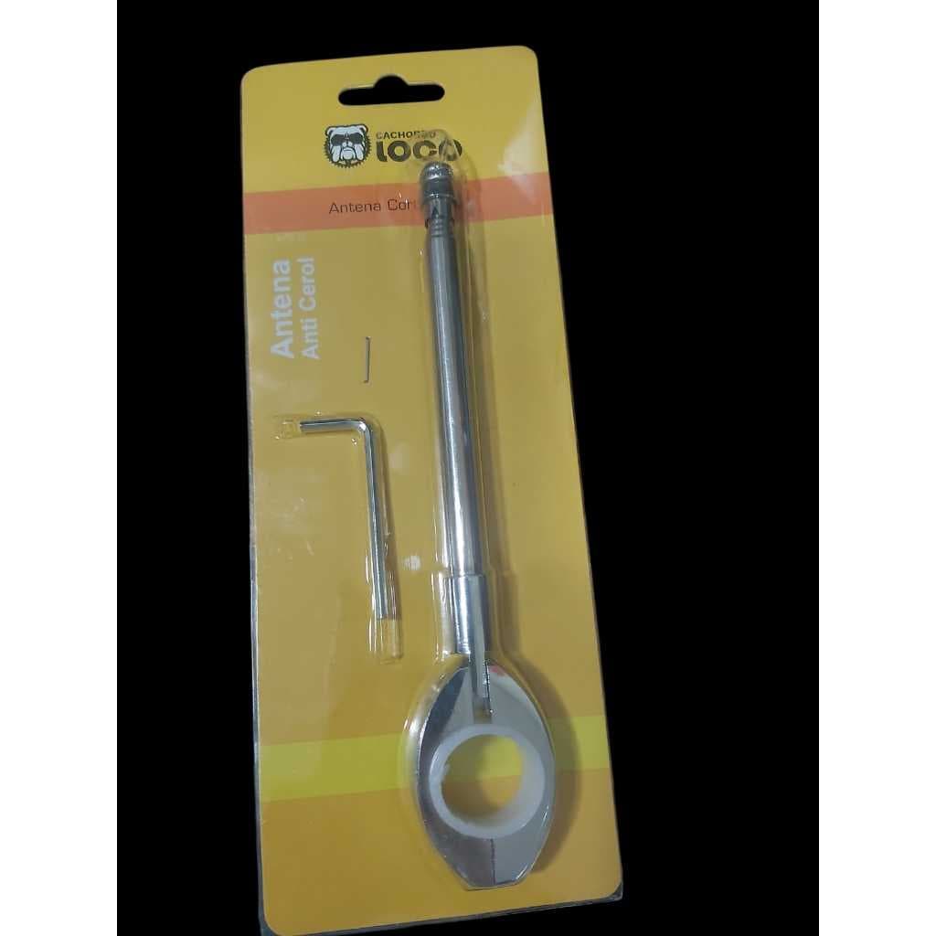 Antena Corta Pipa CROMADA Antena De Moto Anteninha Retratil Inox