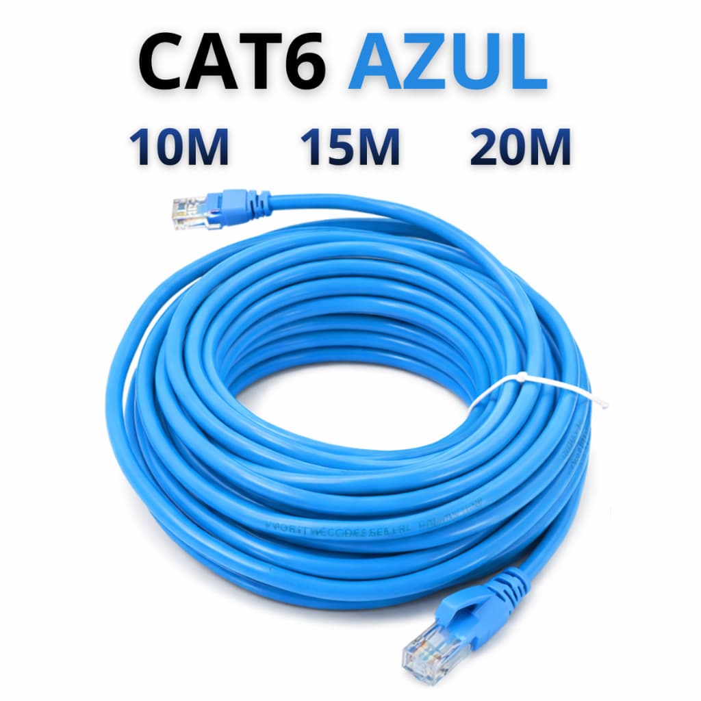 Cabo de Rede RJ45 Cat6 Alta Velocidade Internet Disponível 10M 20M 30M Interno Externo