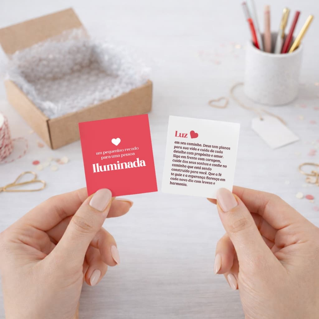 Kit 100 Mini Cartões Mensagem Cliente Frases Motivação Coloridos Delicados Escola Terapia Emoções Clínica Mimo Pedidos