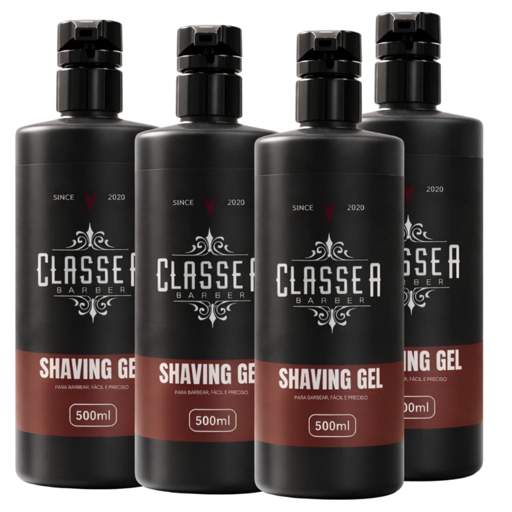 Shaving Em Gel 500ml Classe A Menthol Pra Fazer Barba Pezinho E Navalhado Profissional