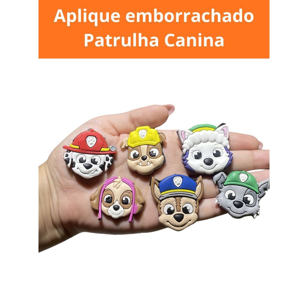 Aplique Emborrachado Patrulha Canina para Artesanato – Kit 24