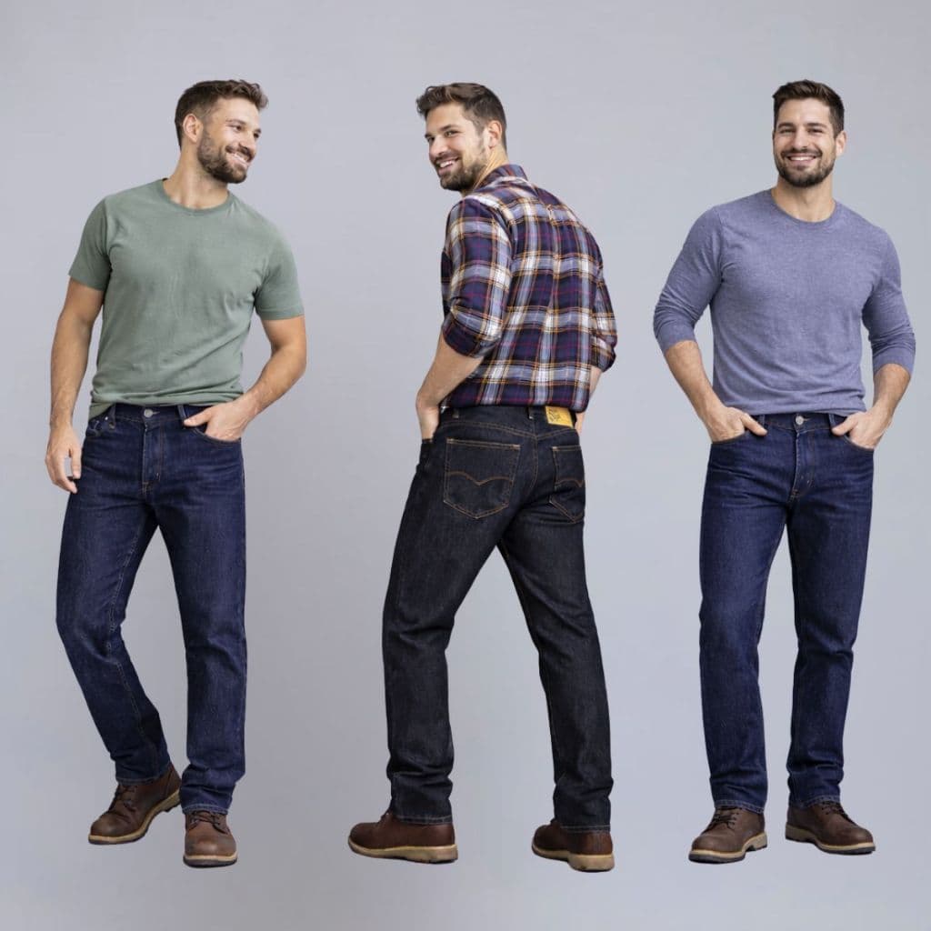 Kit 3 Calças Jeans Masculina Tradicional Para Trabalho ou Passeio 100% Algodão
