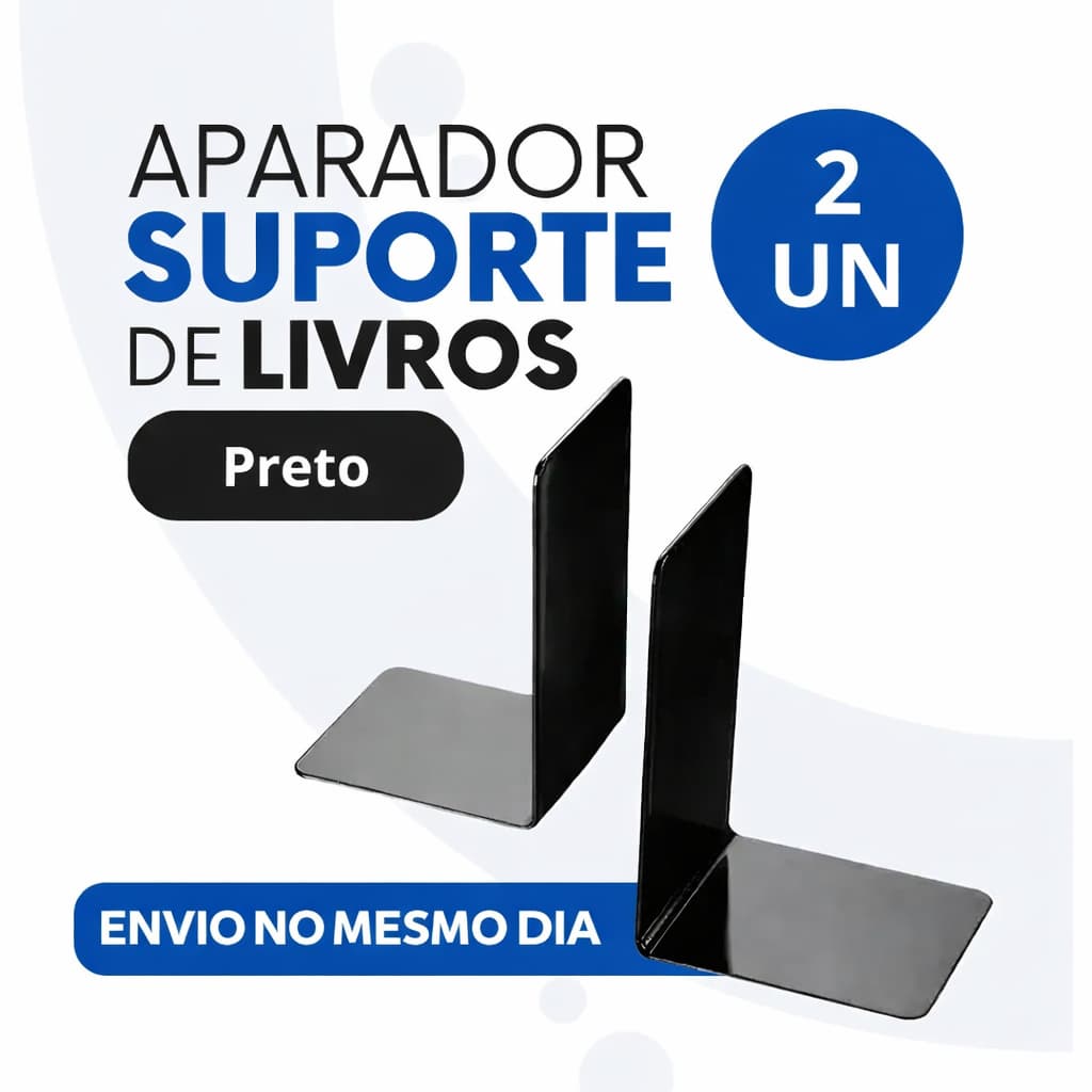 Aparador Suporte Organizador de Livros – Kit com 2 Unidades