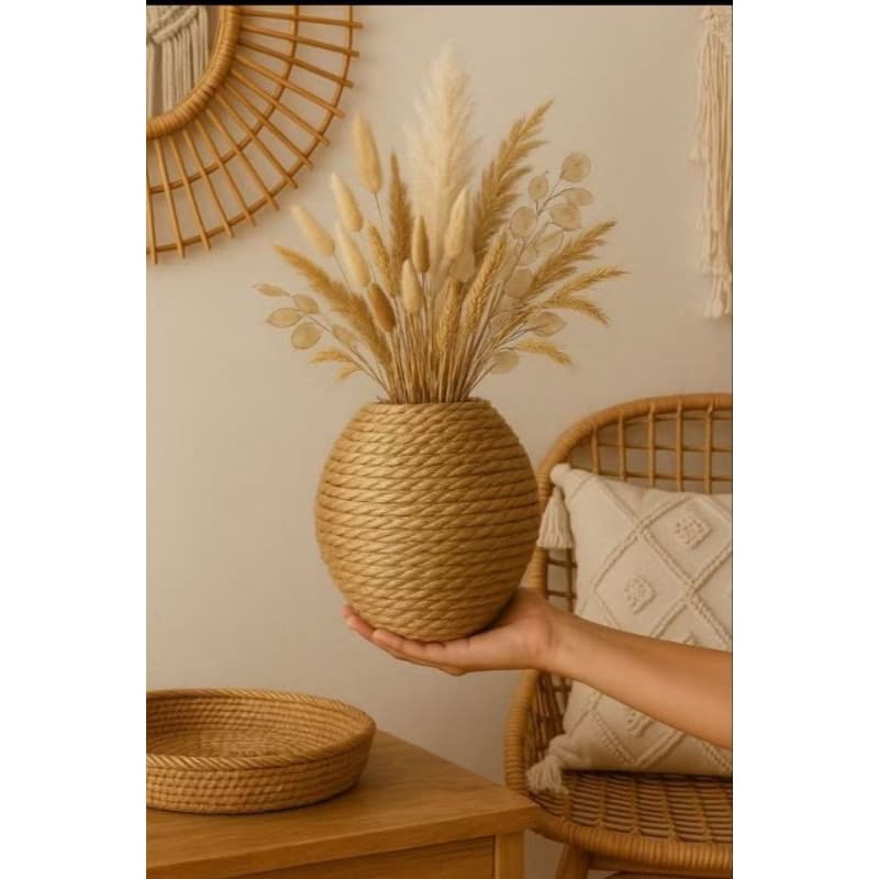 vaso pequeno 15cm elegante , vaso pequeno Boho chic, vaso rústico,Decoração