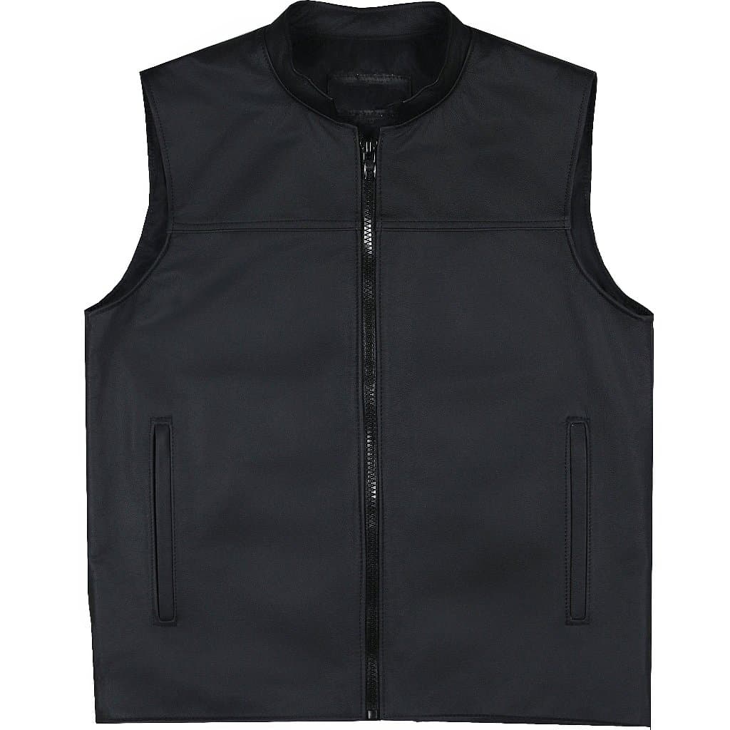 Colete Masculino 100% Couro Bovino Motoqueiro Motociclista First Racer Anchor Col742