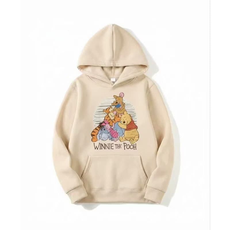 Moletom Canguru Adulto e Infantil Ursinho Pooh Moletom com capuz Winnie the Pooh urso