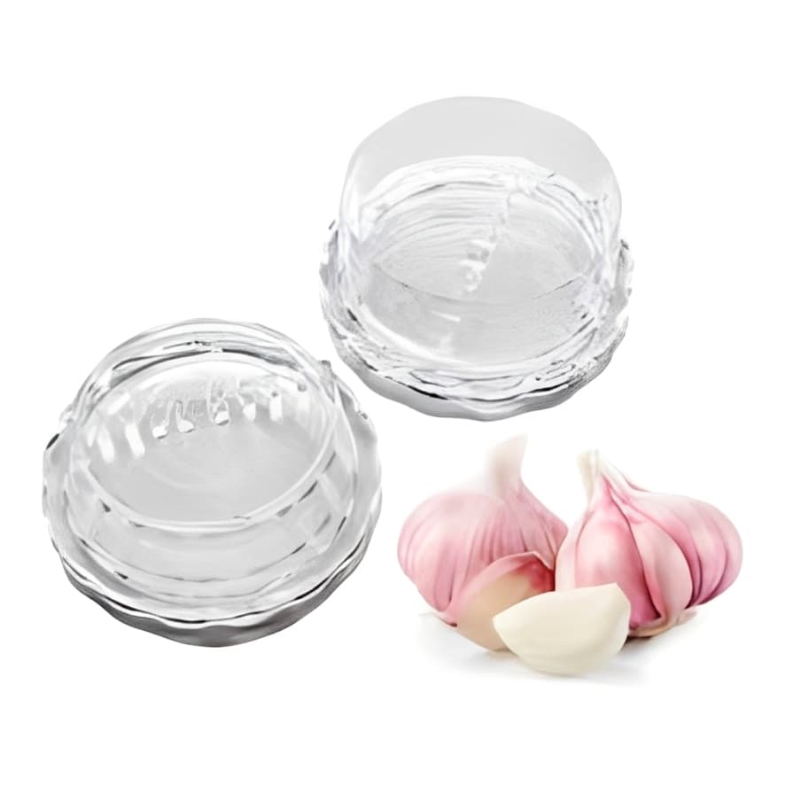 Triturador de Alho Manual Transparente – Prático e Resistente