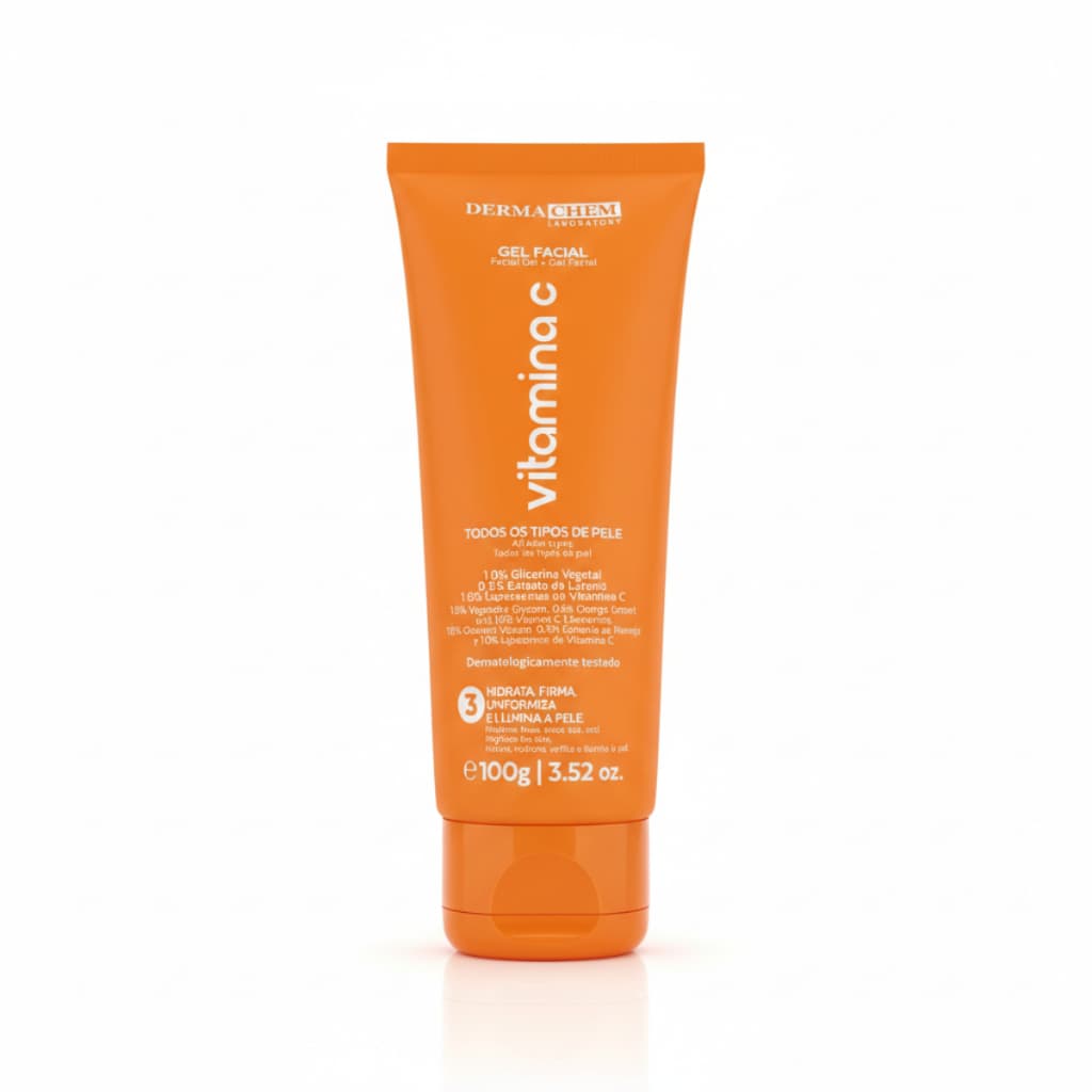 Gel Facial Hidratante Anti Idade Vitamina C 100ml Dermachem Skincare
