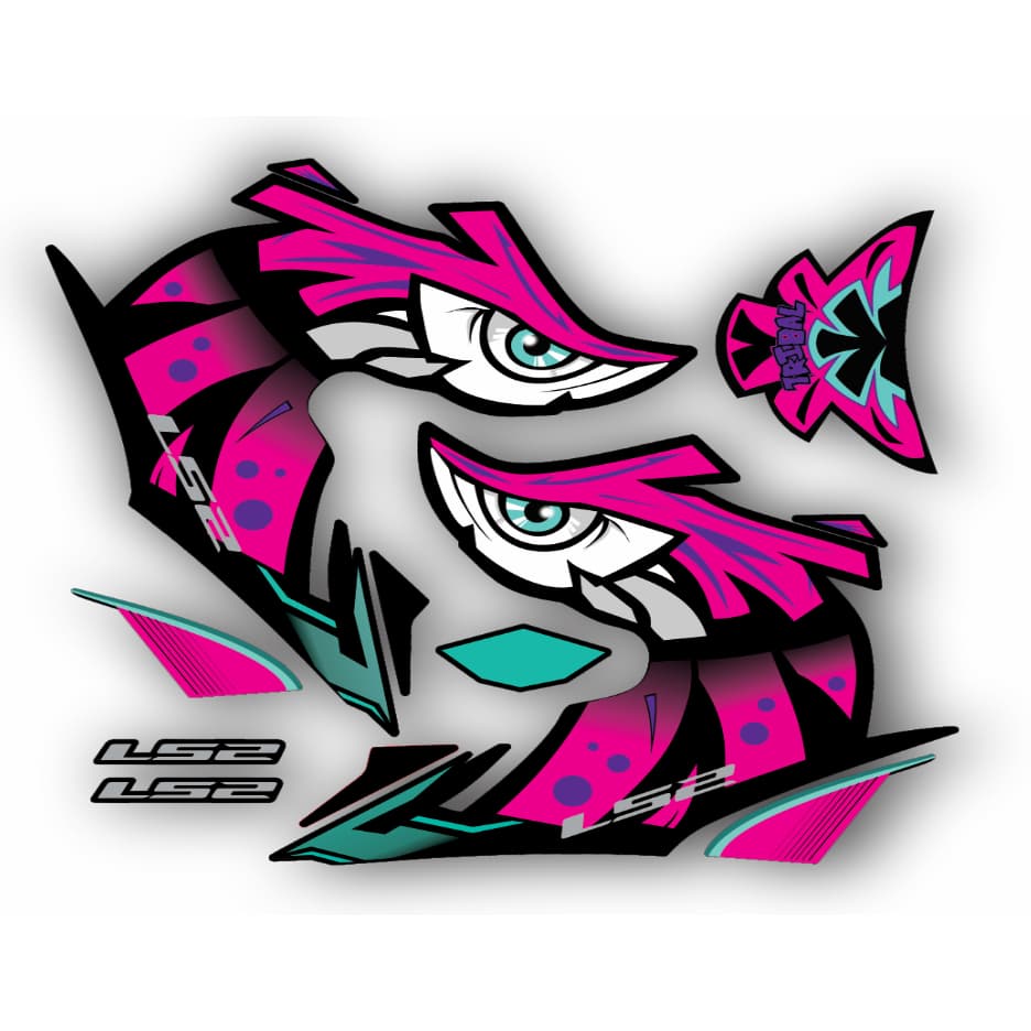 Adesivos para capacete ls2 modelo tribal