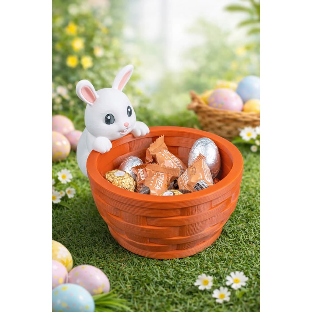 Cesta de Páscoa Coelho – Ideal para Presentear, Decorativa e Reutilizável
