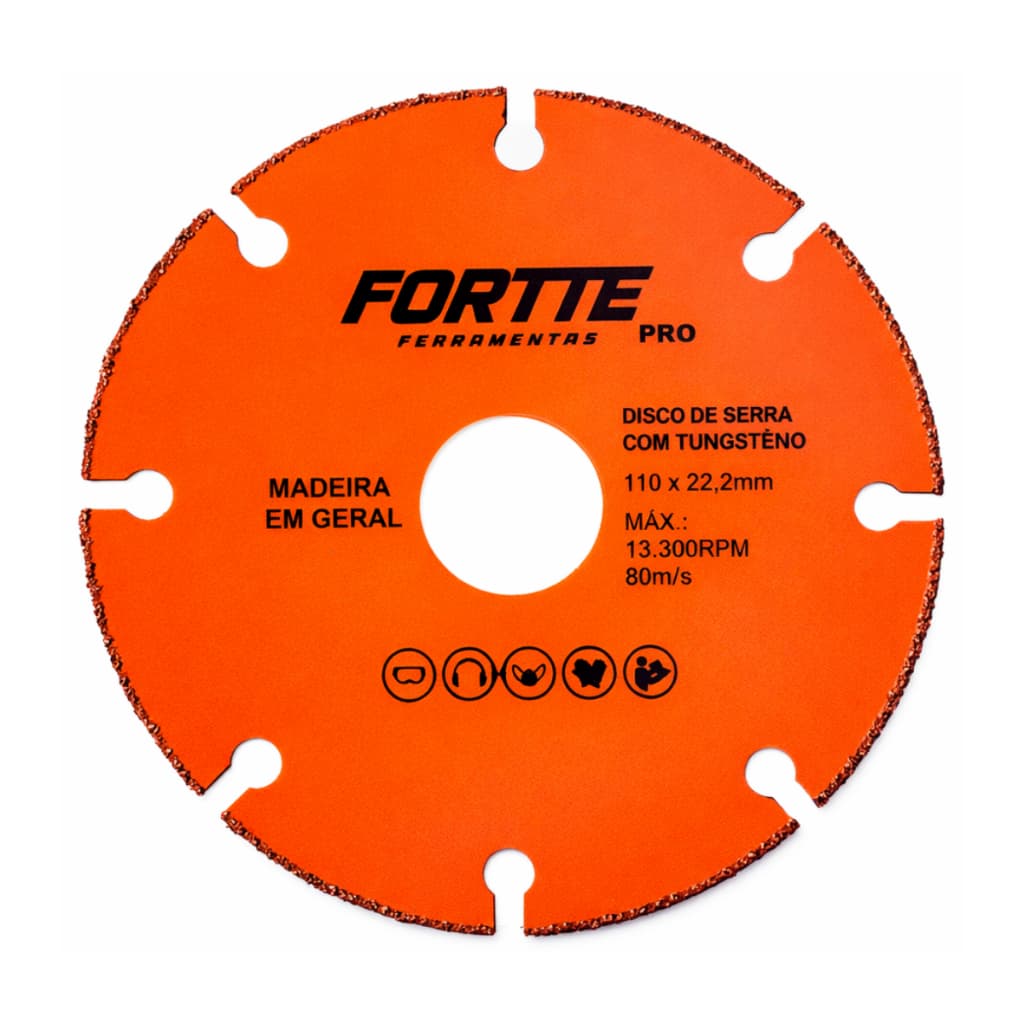 KIT Disco Corte Tungstênio Laminados Madeira Mdf Rodapé Poliestireno Corte Rápido p/ Esmerilhadeira Makita Serra 22,23mm