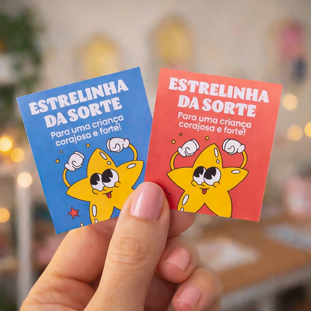 Kit Mini Cartões Sorte Infantil Criança Incentivo Psicólogo Médico Escola Cliente Agradecimento Pedido Loja