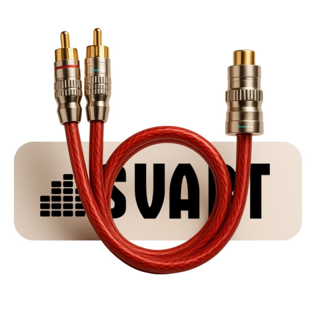 Cabo Y RCA De Audio Blindado OFC Dupla Blindagem Anti Ruido Plug De Metal Som Automotivo Svart Prime