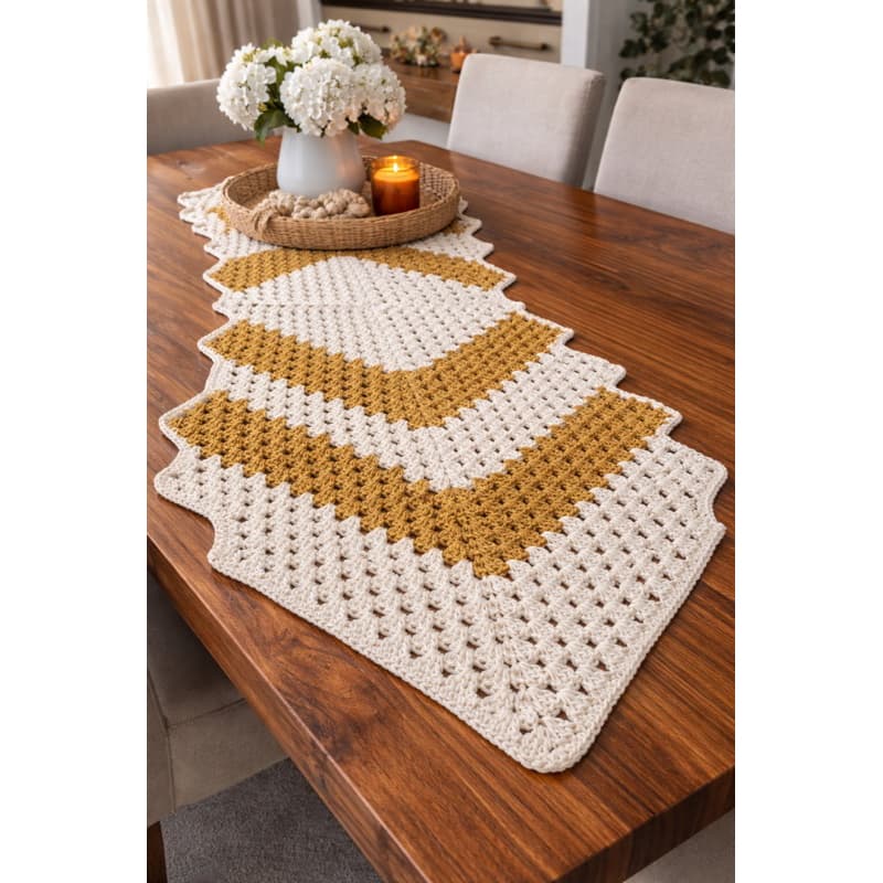 Caminho de Mesa de Crochê ,  4 cadeira, 6 cadeira  1,20x40 – Barbante Fio 6 – Várias Cores