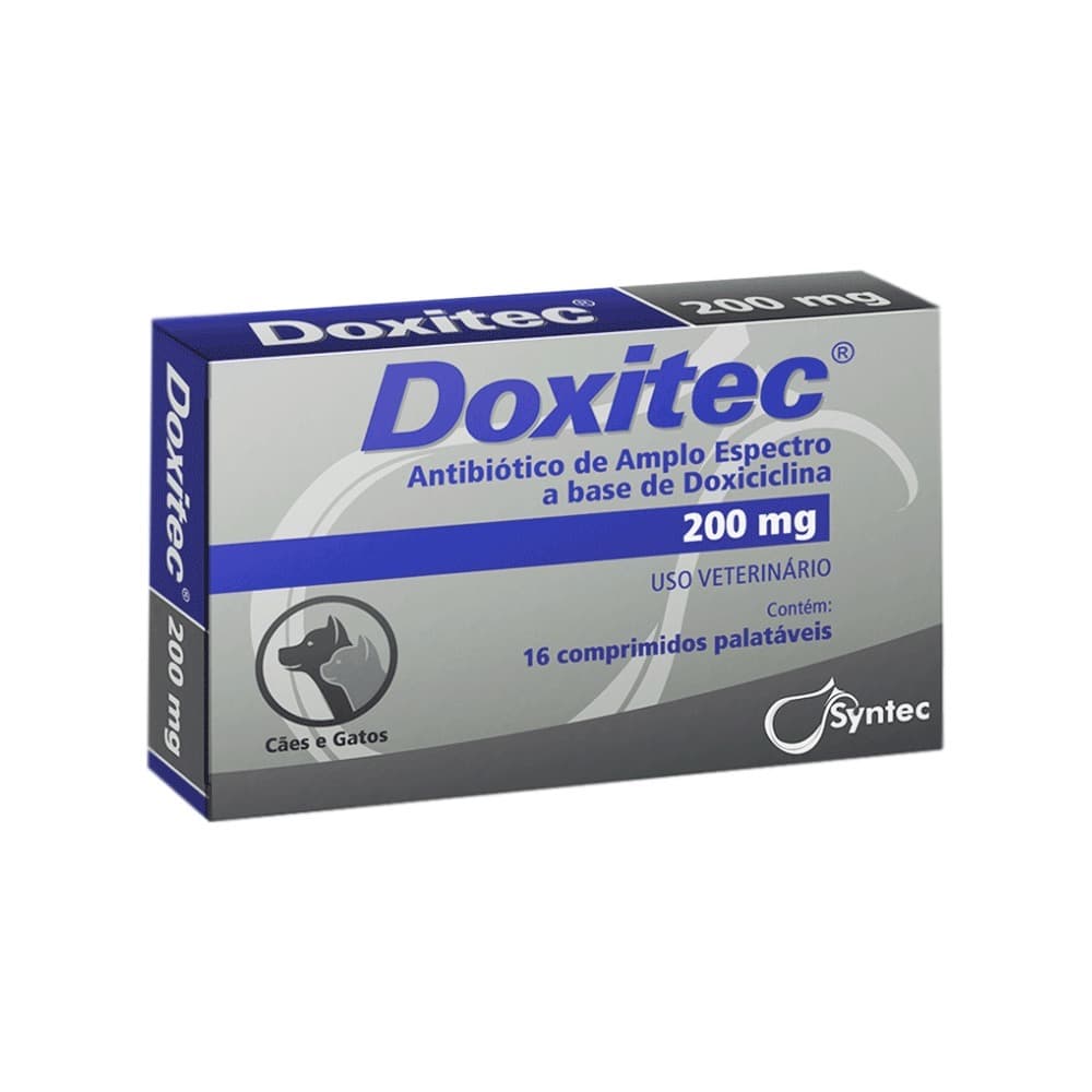 Doxiciclina 200mg - Antibiótico Palatável e Seguro para Tratamento de Infecções em Cães e Gatos