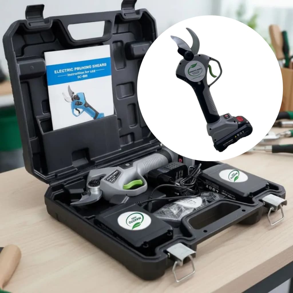 KIT Tesoura De Poda Jardinagem A Bateria Elétrica Sem Fio (Maleta Completa)