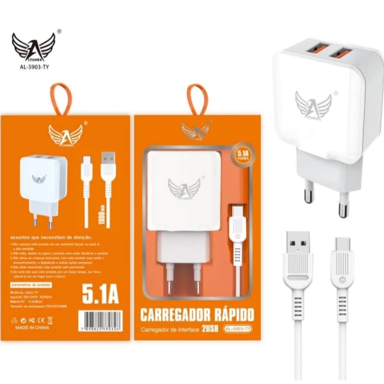 CARREGADOR RÁPIDO ALTOMEX 5.1A