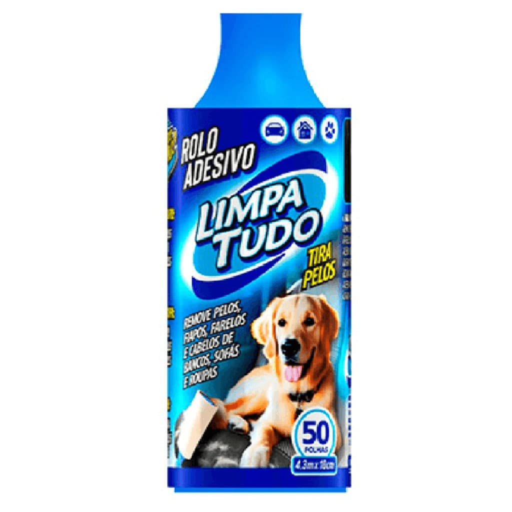 Rolo Adesivo Limpa Tudo – Remove Pelos, Fiapos, Cabelos e Poeira