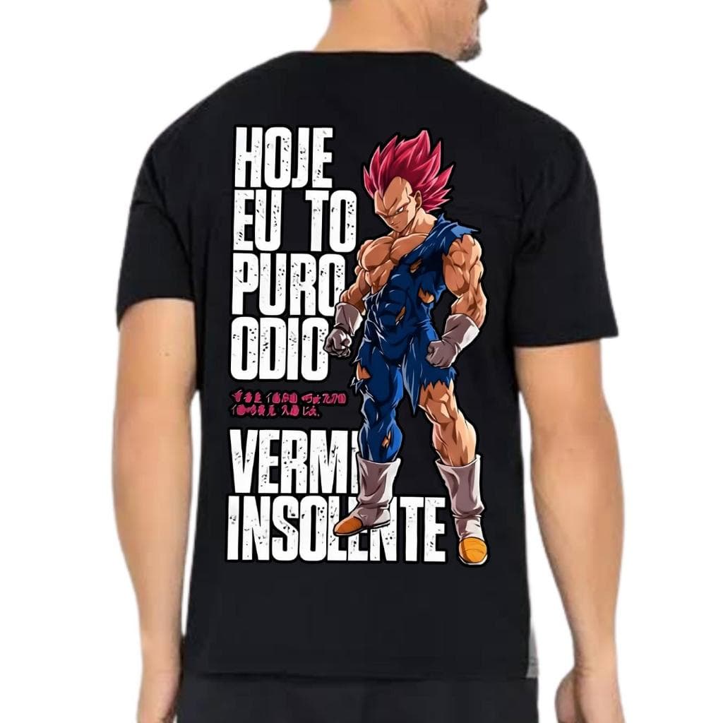 Camiseta HOJE TO PURO ÓDIO VERME INSOLENTE camisa dragon blusa academia moda treino