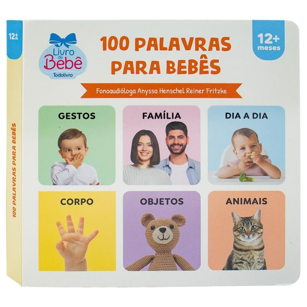 Livro para Bebês 100 Palavras | Estímulo à Fala e Linguagem – 12 Meses+