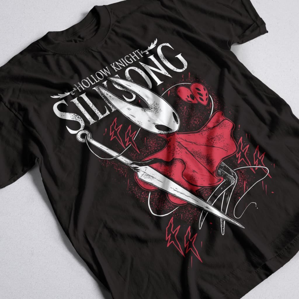 Camisa Hollow Knight Silksong V4 Camiseta Jogo Unissex 100% Algodão