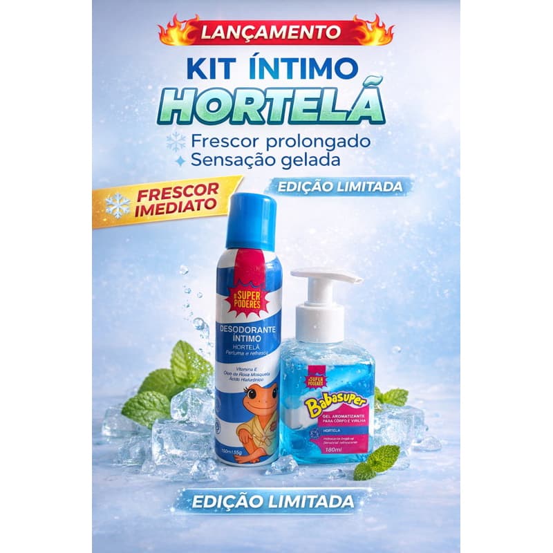 Kit Íntimo Hortelã – Frescor Prolongado + Sensação Refrescante | Lançamento 2026