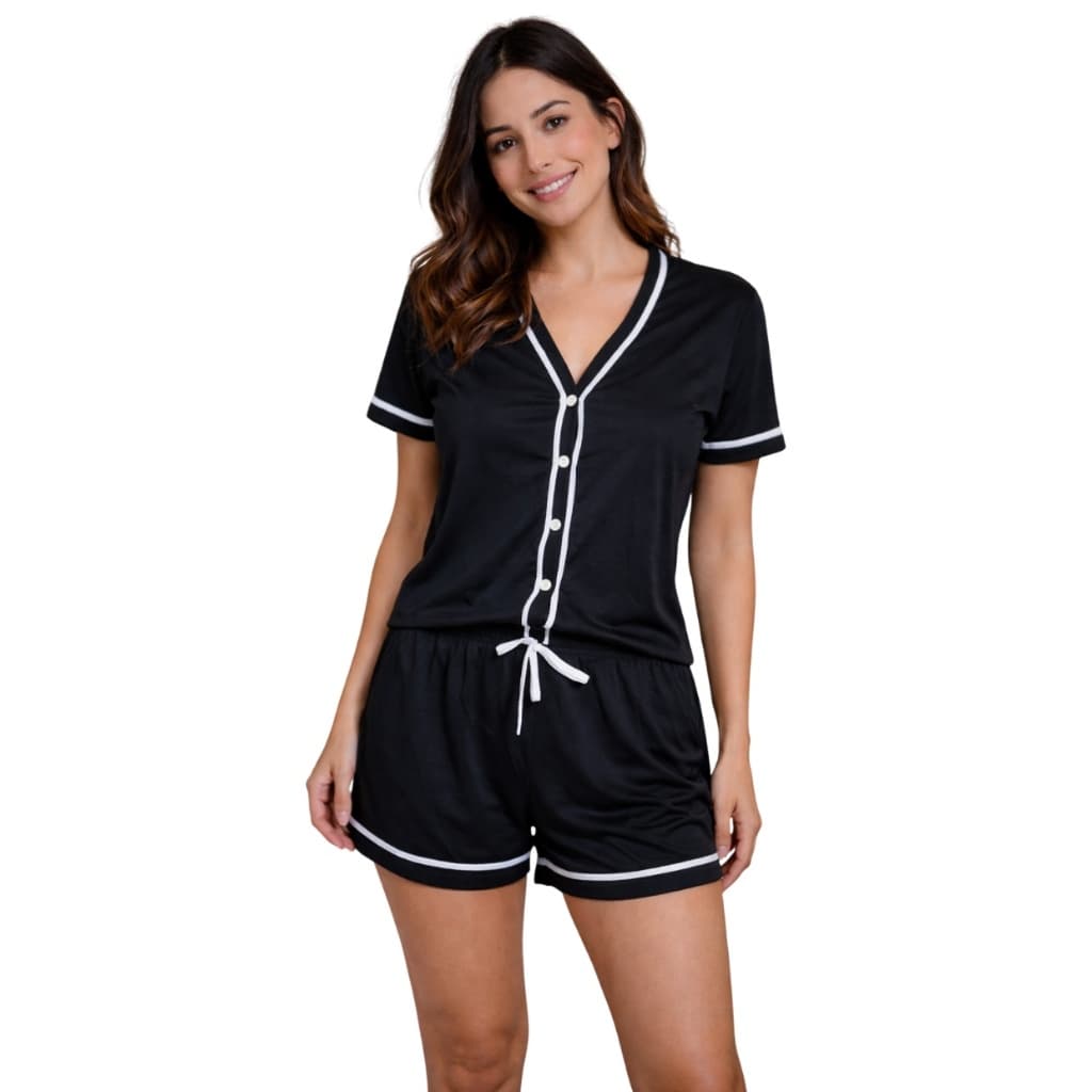 Pijama Amamentação Americano Cirurgico com botoes em Malha blogueirinha Promoção