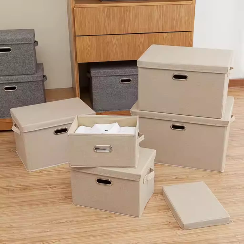 Caixa Organizadora de Tecido Premium, com Tampa – Durável  Flytex