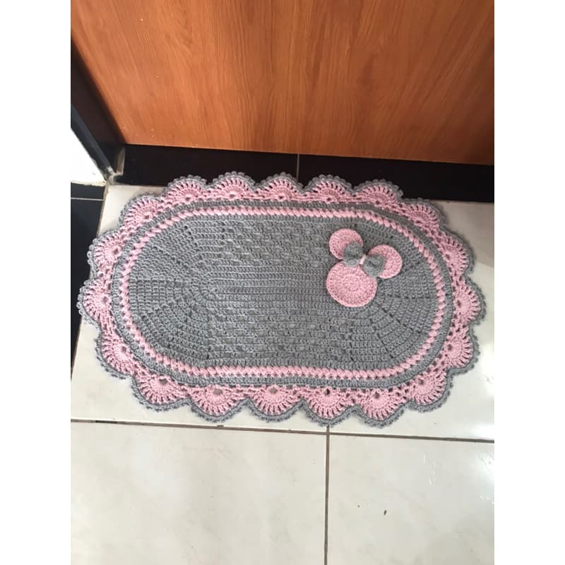 Tapete crochê Minnie sem a cabeça da minnie
