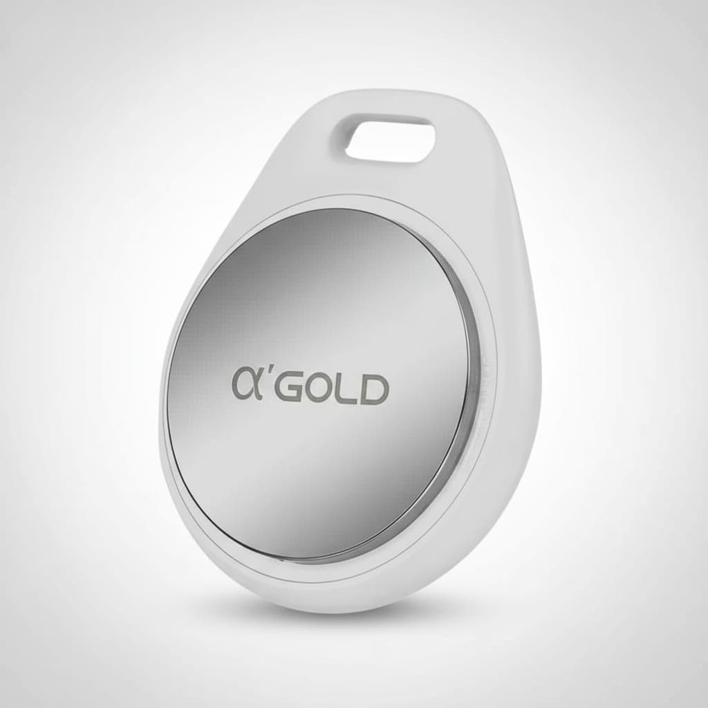 Tag Rastreador Localizador Gps Iphone Chaveiro Coleira Branco