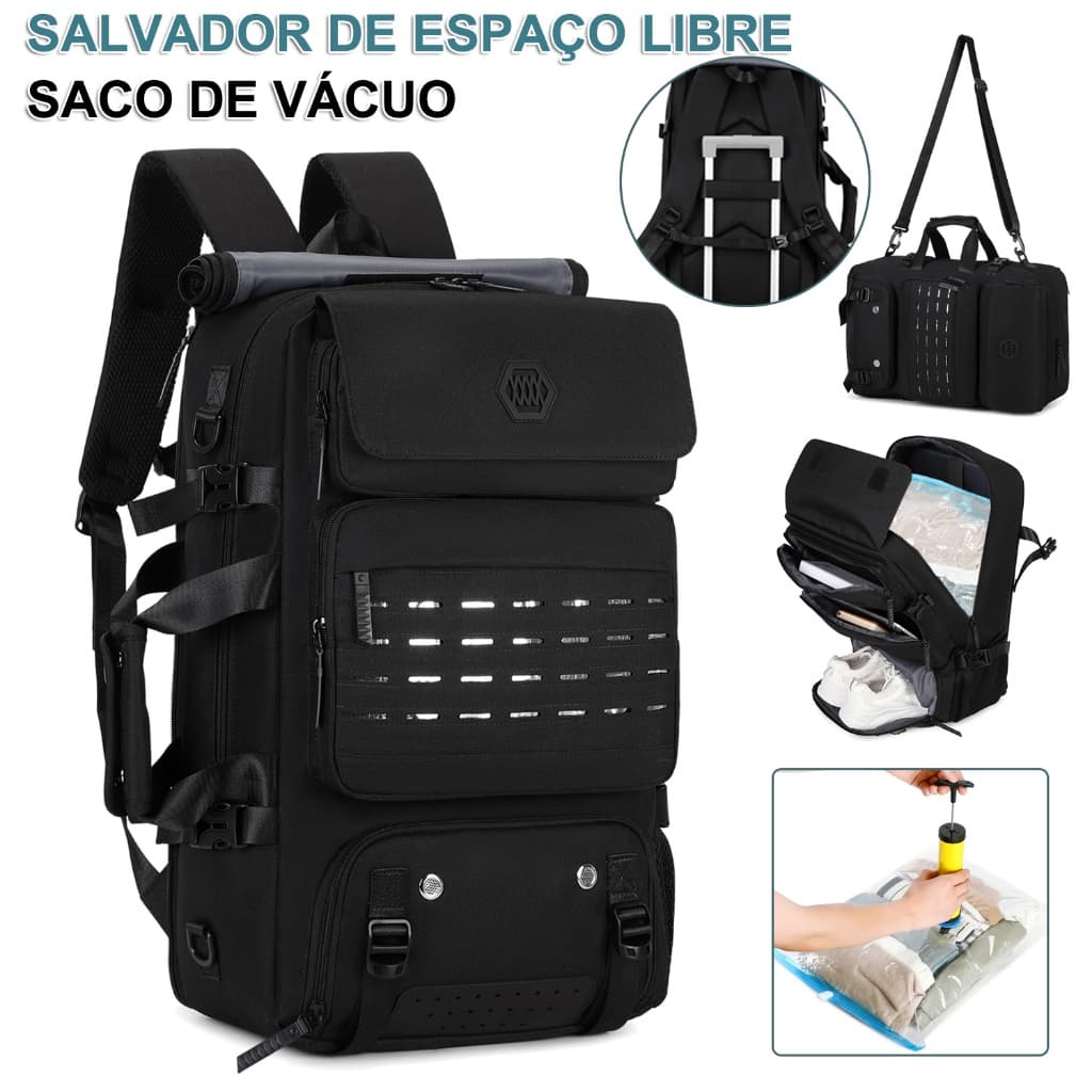 saco de compressor de vácuo mochila, mochila de viagem de grande capacidade de negócios, saco de laptop impermeável