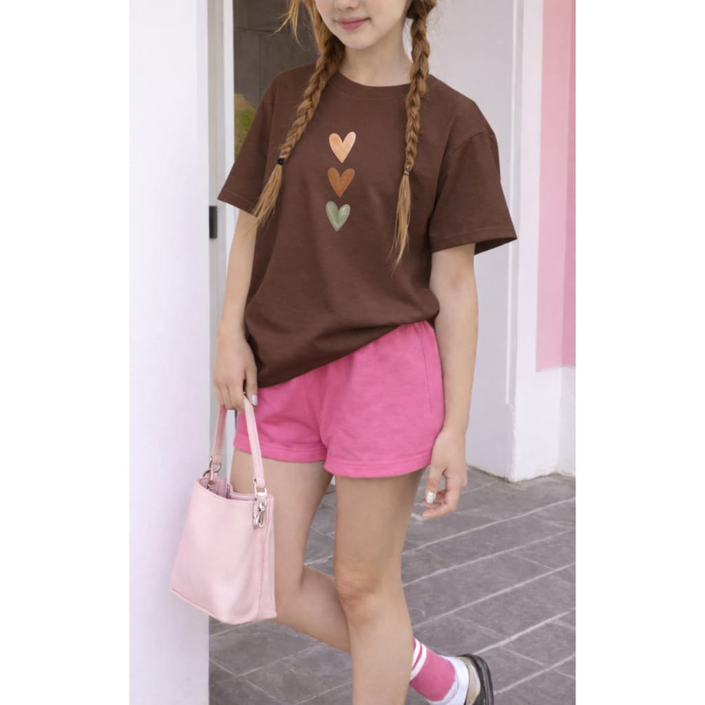 Camiseta Feminina Infantil Criança Algodão Corações Blusinha Lindinha Menina Macio Leve Confotavel