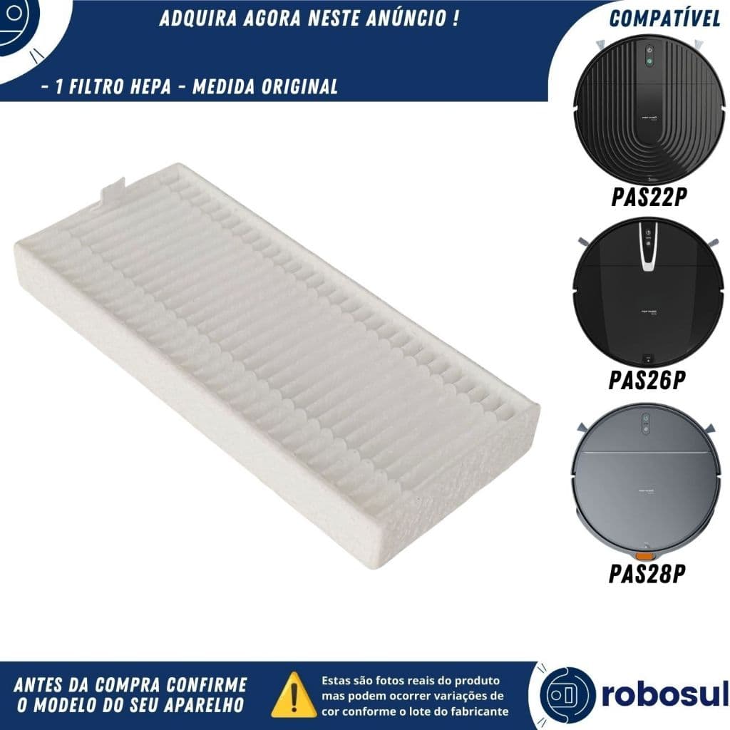 Filtro Hepa Para Robô Aspirador COMPATÍVEL-PHILCO PAS22 PAS26P PAS28P