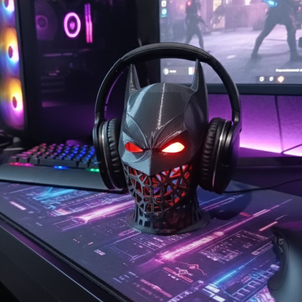 Cabeça Batman Suporte para fones de ouvido headset headphone