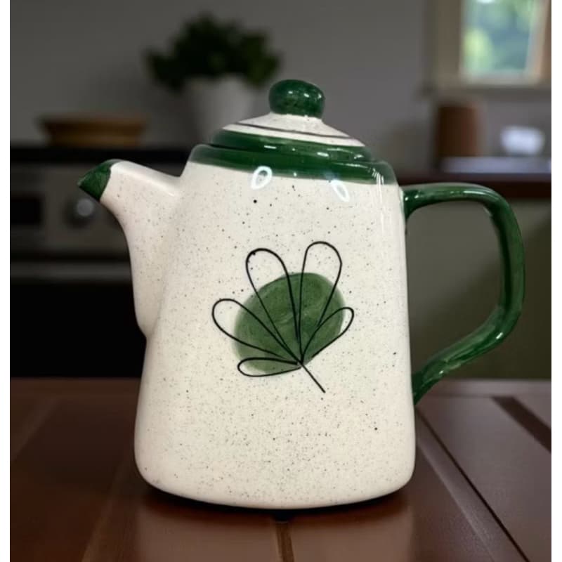Cheleira Ou Bule Para Chá ou Café 1litro De Cerâmica pintado a mão