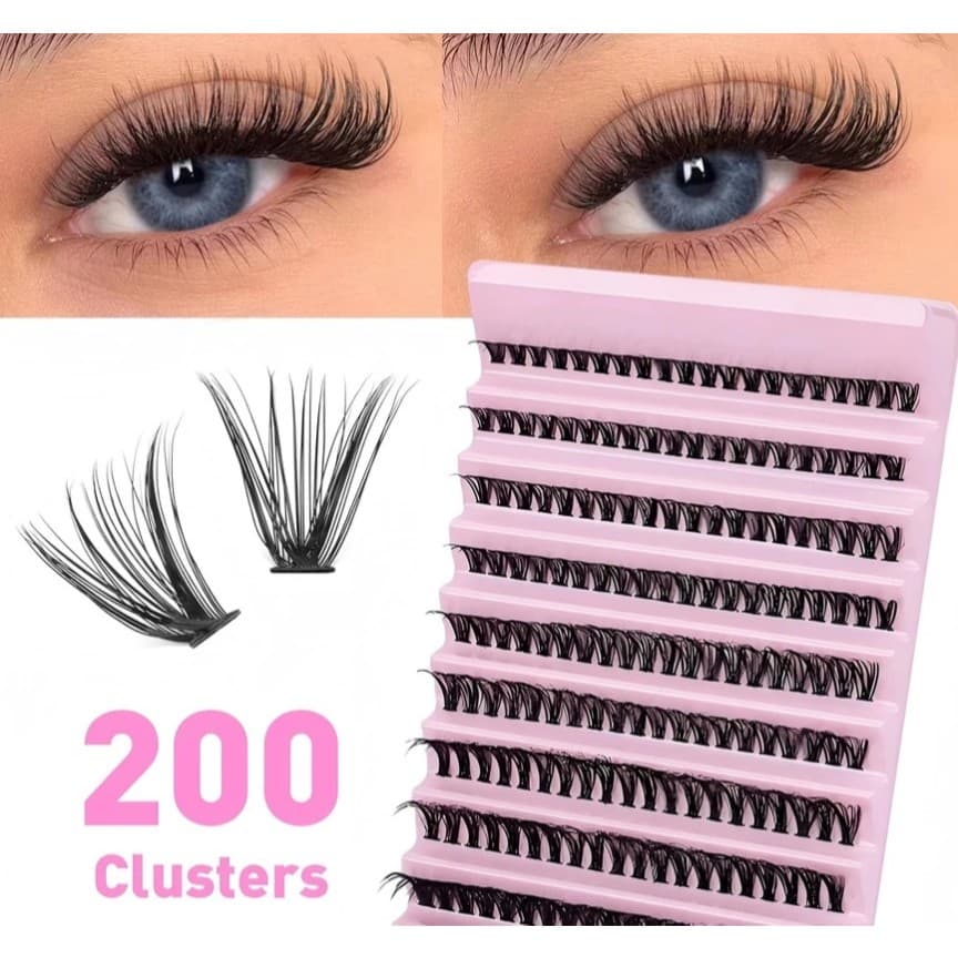 Extensões De Cílios Postiços – 10D/50D DIY Clusters , 8-16mm C/D Curly Slim Single Cluster