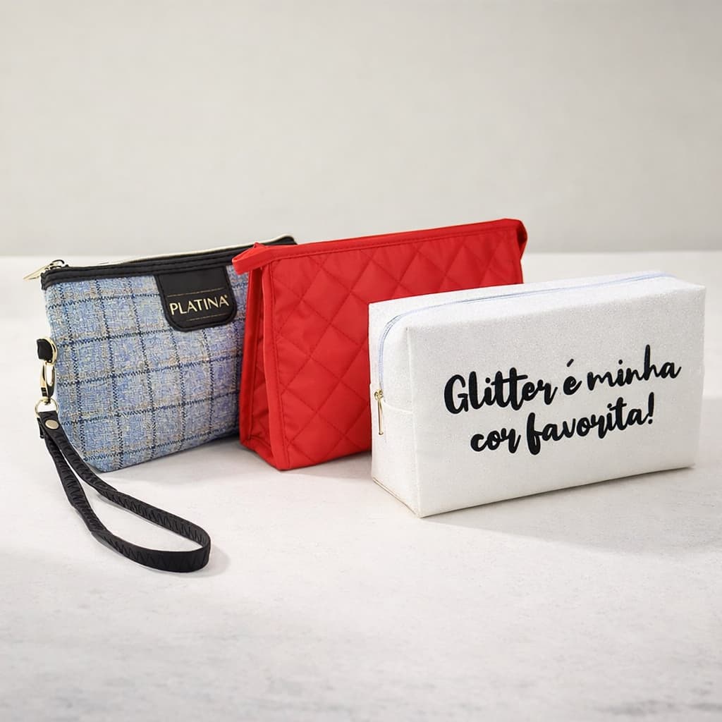 Kit Necessaire Bolsa Organizadora Maquiagem e Viagem Multiuso Compacta Diversos Modelos