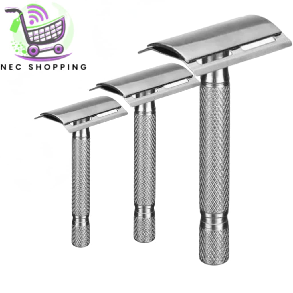 KIT 03 Aparelho Barbear Barbeador Luxo Metal Barba Retrô prremio