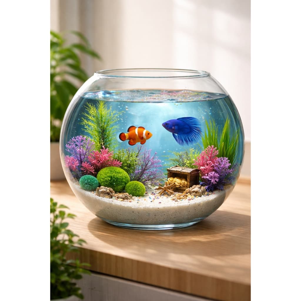 Vaso Aquário De Vidro 2400 ML Transparente Reforçado - Versátil e Ideal para Decoração
