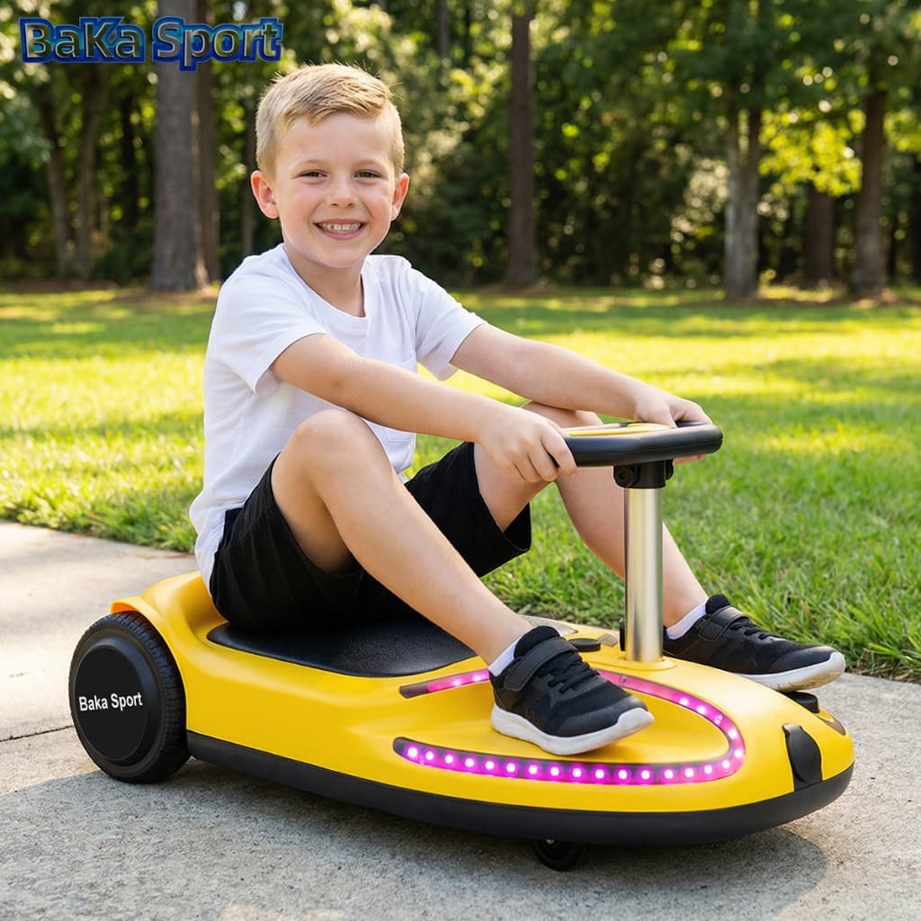 BAKA SPORT Mini Carro Elétrico Infantil Suporta até 50 Kg com Luzes 8KM/H